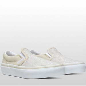 Vans slip on size 1.5 glitter and beige